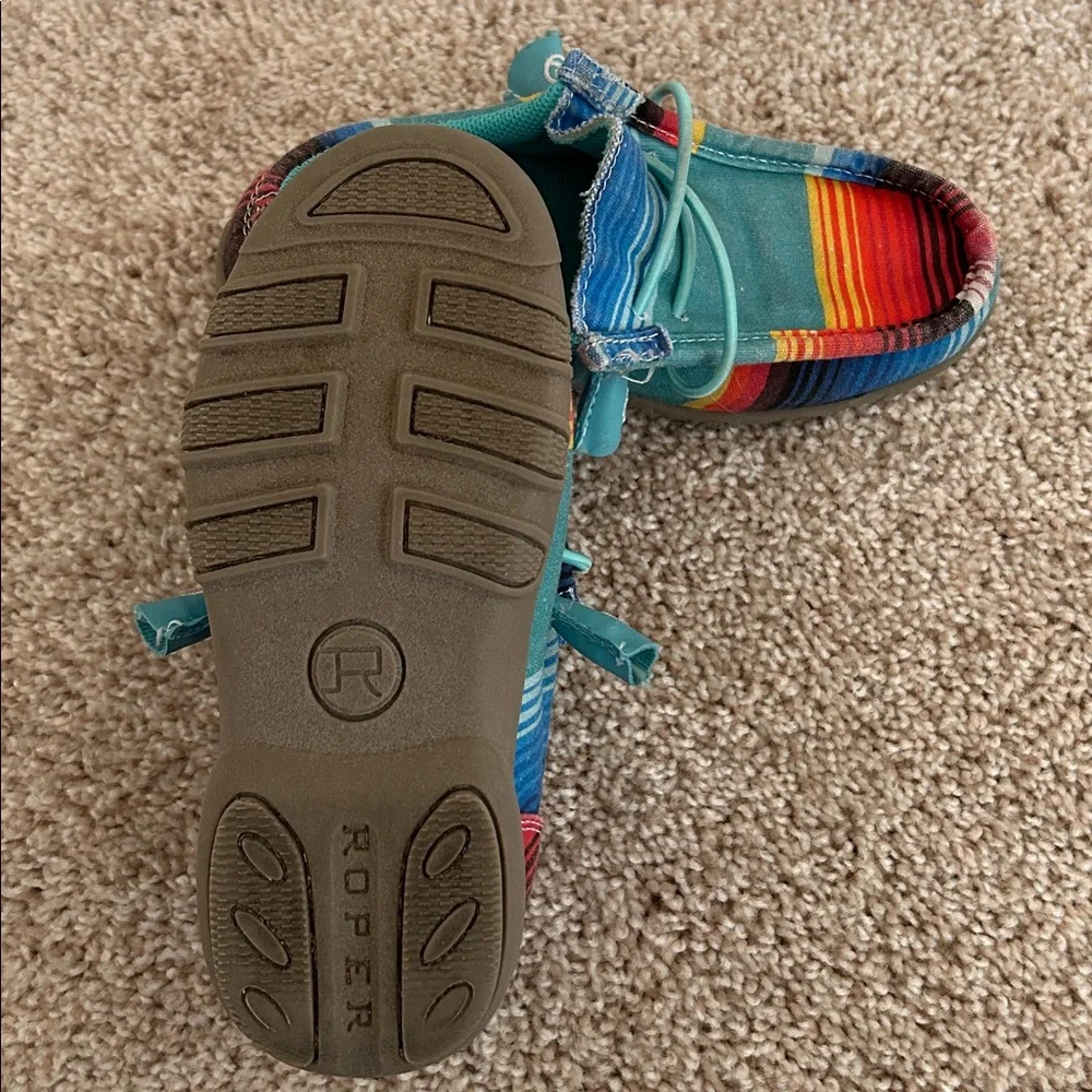Roper Kids Multi-Color Fabric Chillin Serape Oxford Shoes